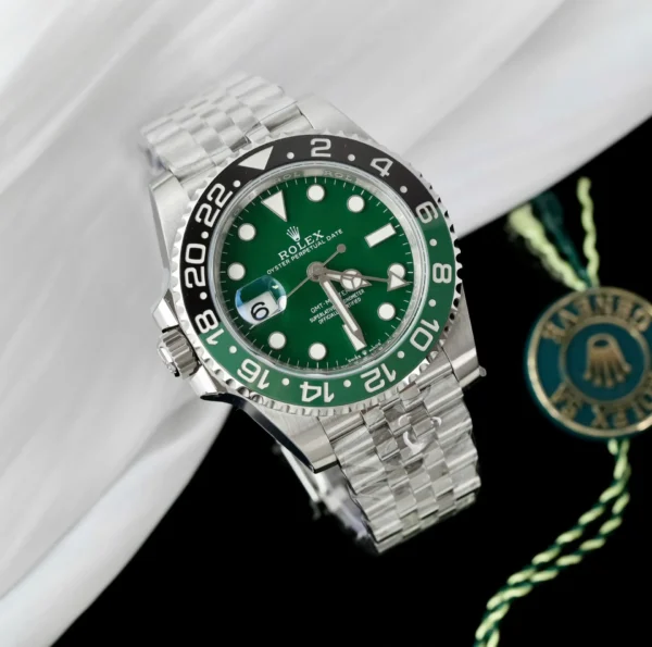 Dong Ho Rolex Gmt Master Ii 126729Vtnr Rep 11 Mat Xanh La Cay Day Jubilee 40Mm 2