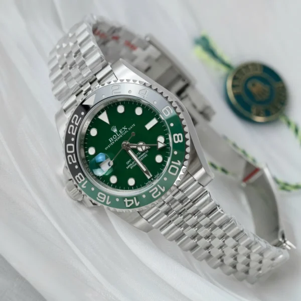Dong Ho Rolex Gmt Master Ii 126729Vtnr Rep 11 Mat Xanh La Cay Day Jubilee 40Mm 3