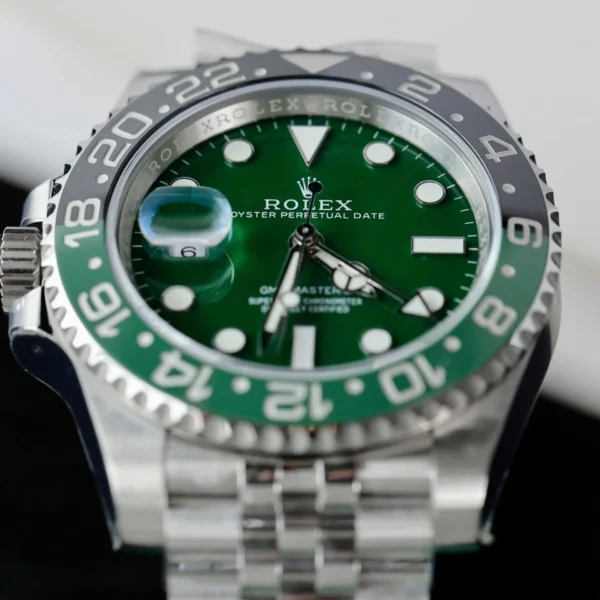 Dong Ho Rolex Gmt Master Ii 126729Vtnr Rep 11 Mat Xanh La Cay Day Jubilee 40Mm 4