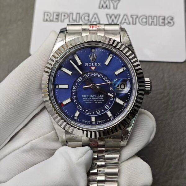 Rolex Sky-Dweller Blue Dial Stainless Steel 336934 Jubilee Replica 3 45Aead70D2F973Ad43Fdeb866C4De05A
