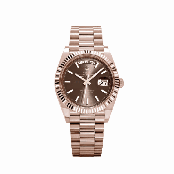 Rolex Super Clone Day-Date Rose Gold President Strap 40Mm