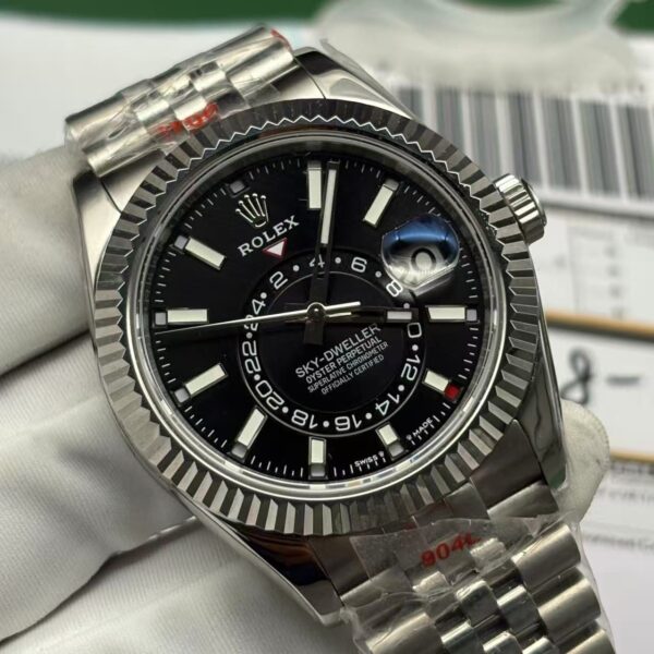 Superclone Rolex Sky-Dweller 42 Mm Bright Black Dial 336934 Jubilee 4 B608C93991E735Fa6C950461419E5195