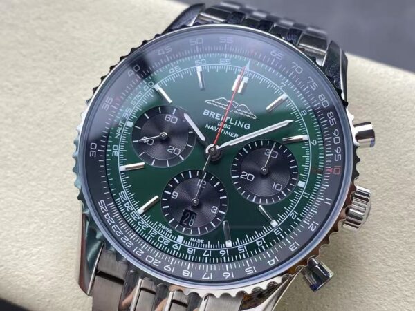 Replica Breitling Navitimer Men Automatic Green Stainless Steel Watch Ab0137241L1A1 4 05Bc4Cad33851D55C46E34188Ac065Bf