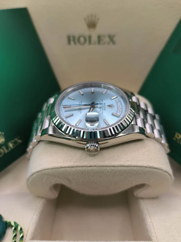 Superclone Rolex Day-Date Ice Blue Dial 228236 40 Mm