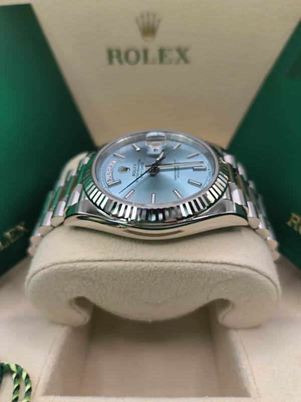 Superclone Rolex Day-Date Ice Blue Dial 228236 40 Mm