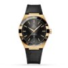 Replica Omega Constellation Men Automatic Black Leather Watch O13163412101001