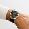 Replica Omega Constellation Men Automatic Black Leather Watch O13163412101001