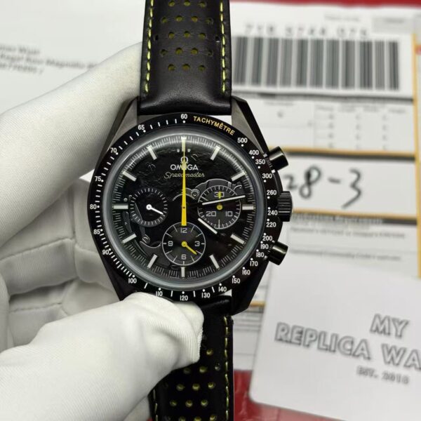 Replica Omega Speedmaster Men Automatic Black Leather Watch O31192443001001 4 4A16De0D7Ca6B6A44623E7C26Dceba09