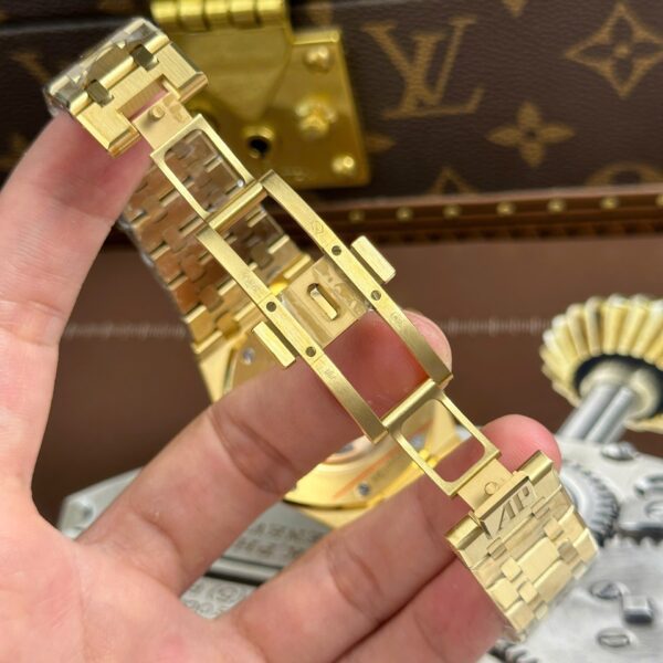 Audemars Piguet Royal Oak Openworked 15407 Yellow Replica Watches Skeleton Dial Thb Factory 41Mm