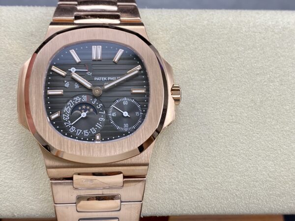 Replica Patek Philippe Nautilus Moon Phase Rose Gold Black Dial 5712 1R 001 40Mm 25 Replica Patek Philippe Nautilus Moon Phase Rose Gold Black Dial 5712 1R 001 40Mm
