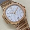 Replica Patek Philippe Nautilus Ladies Rose Gold & Yellow Gold Silver Dial 7118 1R 001 35.2mm
