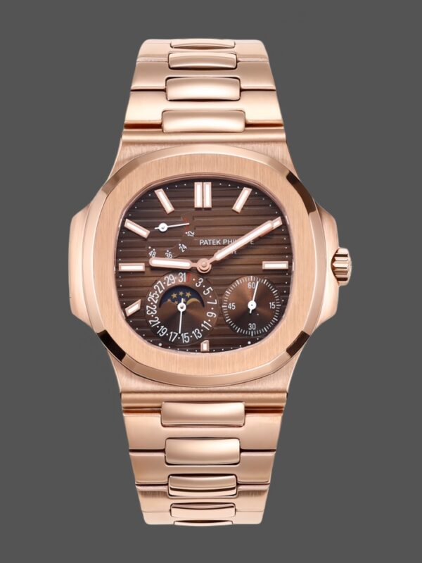 Replica Patek Philippe Nautilus Moon Phase Rose Gold Brown Sunburst 5712 1R 001 40Mm 19 Replica Patek Philippe Nautilus Moon Phase Rose Gold Brown Sunburst 5712 1R 001 40Mm
