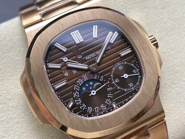Replica Patek Philippe Nautilus Moon Phase Rose Gold Brown Sunburst 5712 1R 001 40Mm 3 29D28Cac6E53B14846C961C7C715981E