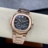 Replica Patek Philippe Nautilus Moon Phase Rose Gold Black Dial 5712 1R 001 40MM