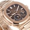 Replica Patek Philippe Nautilus Moon Phase Rose Gold Brown Sunburst 5712 1R 001 40MM