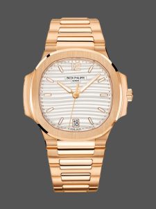 Replica Patek Philippe Nautilus Ladies Rose Gold & Yellow Gold Silver Dial 7118 1R 001 35.2mm