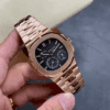 Replica Patek Philippe Nautilus Moon Phase Rose Gold Black Dial 5712 1R 001 40MM