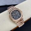 Replica Patek Philippe Nautilus Moon Phase Rose Gold Black Dial 5712 1R 001 40MM