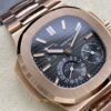 Replica Patek Philippe Nautilus Moon Phase Rose Gold Black Dial 5712 1R 001 40MM