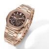 Replica Patek Philippe Nautilus Moon Phase Rose Gold Brown Sunburst 5712 1R 001 40MM