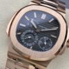Replica Patek Philippe Nautilus Moon Phase Rose Gold Black Dial 5712 1R 001 40MM
