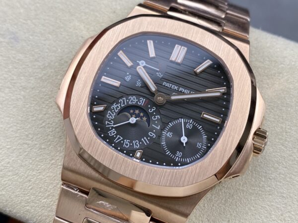 Replica Patek Philippe Nautilus Moon Phase Rose Gold Black Dial 5712 1R 001 40Mm 26 Replica Patek Philippe Nautilus Moon Phase Rose Gold Black Dial 5712 1R 001 40Mm