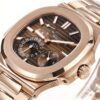 Replica Patek Philippe Nautilus Moon Phase Rose Gold Brown Sunburst 5712 1R 001 40MM