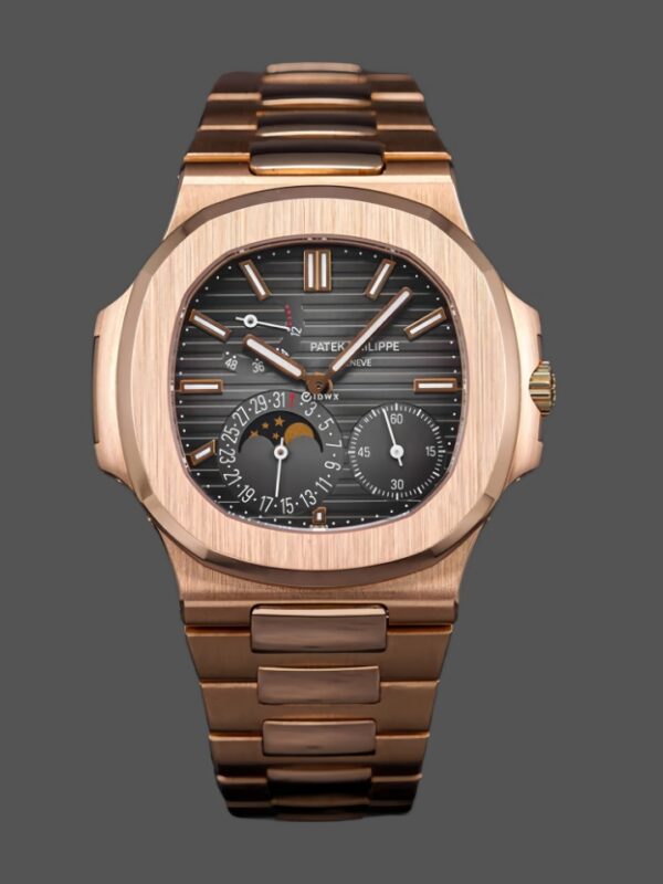Replica Patek Philippe Nautilus Moon Phase Rose Gold Black Dial 5712 1R 001 40Mm 23 Replica Patek Philippe Nautilus Moon Phase Rose Gold Black Dial 5712 1R 001 40Mm