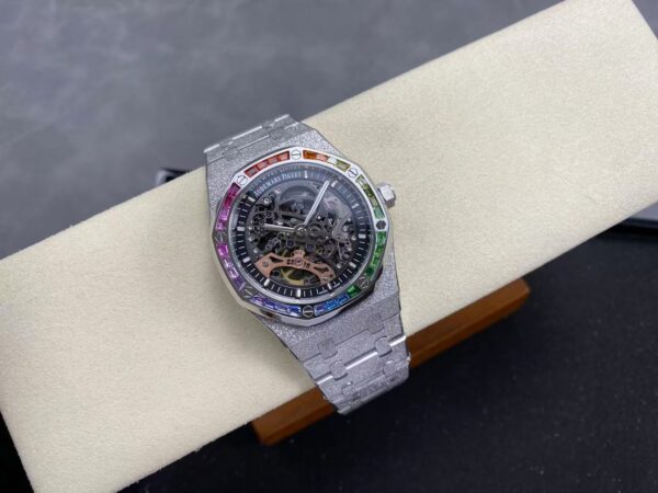Audemars Piguet Royal Oak 15407 Frosted Steel – Rainbow Bezel 5 3A32Be7Ecbc3E75Ca1829C4Cdca574Dd