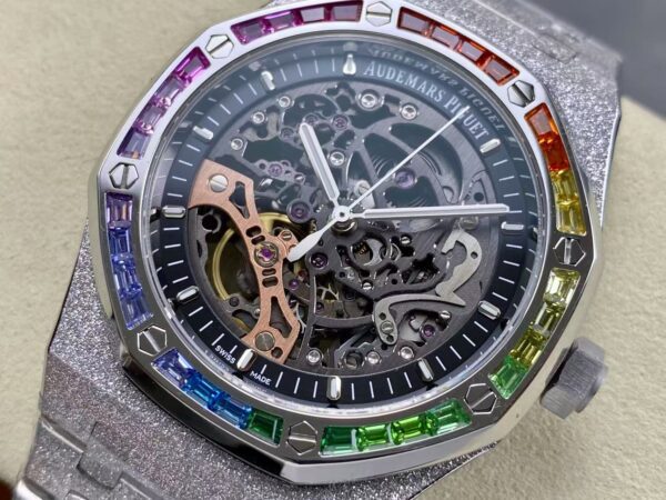 Audemars Piguet Royal Oak 15407 Frosted Steel – Rainbow Bezel 4 74Bb772424F82Ee8197C1D524E46C7Cd