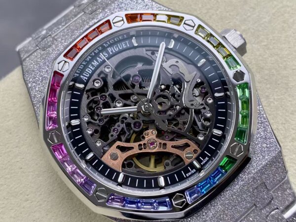 Audemars Piguet Royal Oak 15407 Frosted Steel – Rainbow Bezel 3 8E6938429B8Cb6171F4822Aae5Dea408