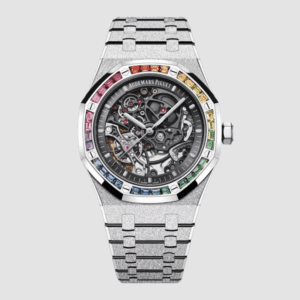 Audemars Piguet Royal Oak 15407 Frosted Steel – Rainbow Bezel
