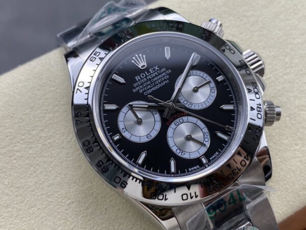 Replica Swiss Rolex Cosmograph Daytona 40Mm White Gold &Amp; Black Dial