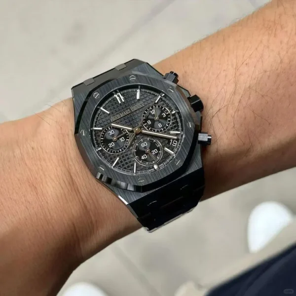 Replica Swiss Audemars Piguet Royal Oak Chronograph Black Ceramic &Amp; Black Dial 41Mm