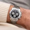 Replica Swiss Rolex Cosmograph Daytona 40mm White Gold & Black Dial