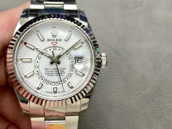 Replica Swiss Rolex Sky-Dweller Oyster 42Mm Silver &Amp; Blue