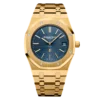 Replica Swiss Audemars Piguet Royal Oak Jumbo Extra-Thin Yellow Gold & Blue Dial 39mm