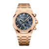 Replica Swiss Audemars Piguet Royal Oak Chronograph Rose Gold & Blue Dial 41mm