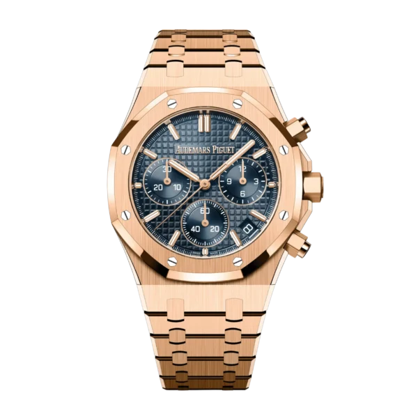 Replica Swiss Audemars Piguet Royal Oak Chronograph Rose Gold &Amp; Blue Dial 41M 1 Replica Swiss Audemars Piguet Royal Oak Chronograph Rose Gold &Amp; Blue Dial 41Mm