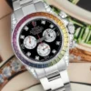 Replica Swiss Rolex Cosmograph Daytona Rainbow Diamond Silver & Steel 40mm