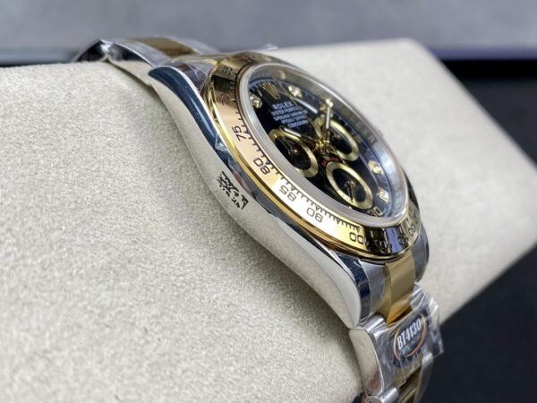 Replica Swiss Rolex Cosmograph Daytona Two-Tone Gold &Amp; Black Dial