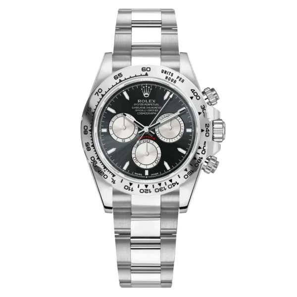 Replica Swiss Rolex Cosmograph Daytona 40Mm White Gold &Amp; Black Dial