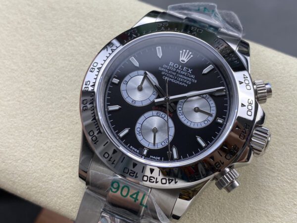 Replica Swiss Rolex Cosmograph Daytona 40Mm White Gold &Amp; Black Dial