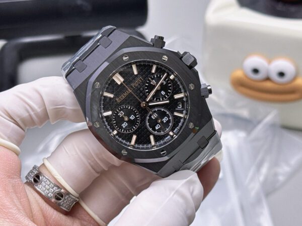 Replica Swiss Audemars Piguet Royal Oak Chronograph Black Ceramic &Amp; Black Dial 41Mm