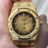 Replica Swiss Audemars Piguet Royal Oak Yellow Gold & Black Dial 39mm