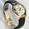 Replica Swiss Rolex Cosmograph Daytona Yellow Gold & Black Dial Oysterflex