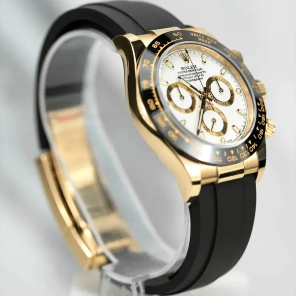 Replica Swiss Rolex Cosmograph Daytona Yellow Gold &Amp; Black Dial Oysterflex