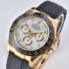 Replica Swiss Rolex Cosmograph Daytona Yellow Gold & Black Dial Oysterflex