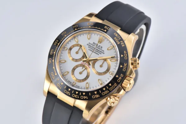 Replica Swiss Rolex Cosmograph Daytona Yellow Gold &Amp; Black Dial Oysterflex