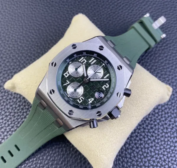 Replica Swiss Ap Royal Oak Offshore Chronograph Titanium Green Dial 42Mm